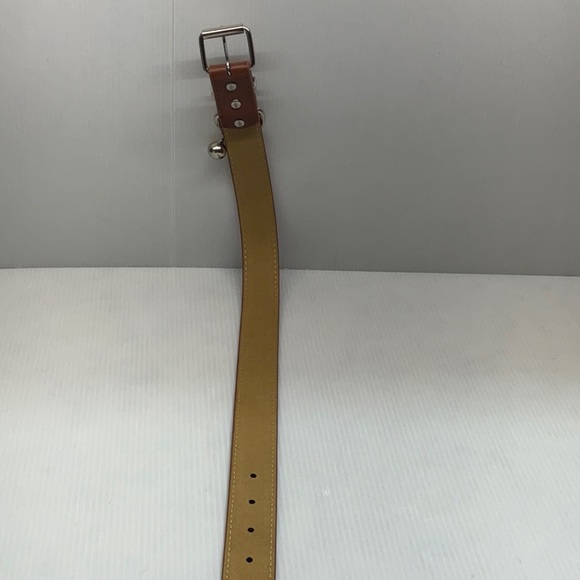 Genuine leather brown color dog collar belt extra large - Picture 5 of 8